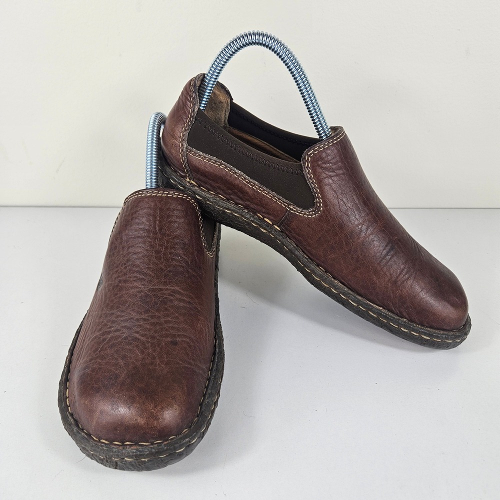 Born Fine Tree Chelsea Womens 7 Brown Leather Slip On Loafers Shoes